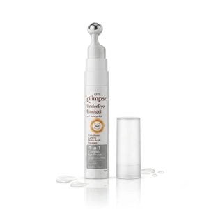 Glimpse under-eye emollient with applicator on a white background