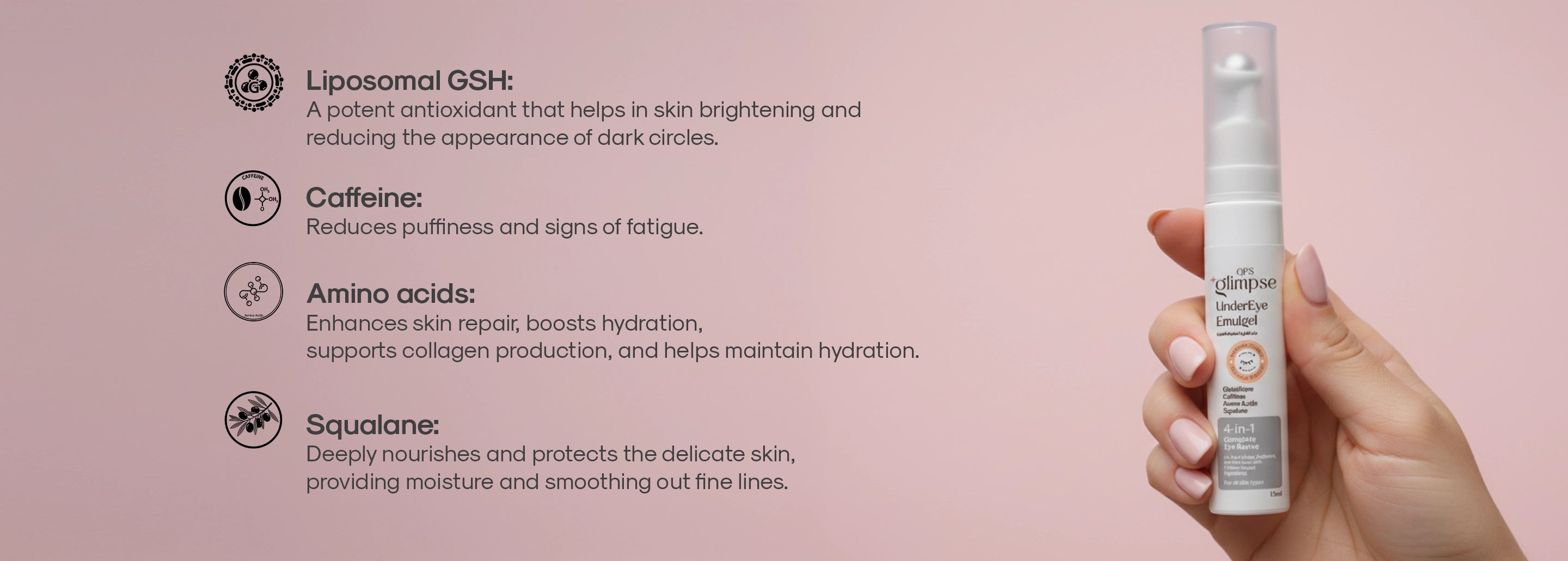 undereye skincare by glimpse for whitening and brightening